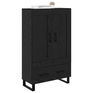 vidaXL Highboard Black Oak Look 69.5 x 31 x 115 cm Engineered Wood