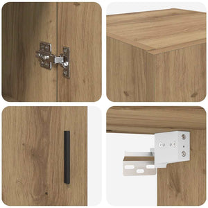 vidaXL Wall Cabinet Artisan Oak 34.5 x 34 x 90 cm