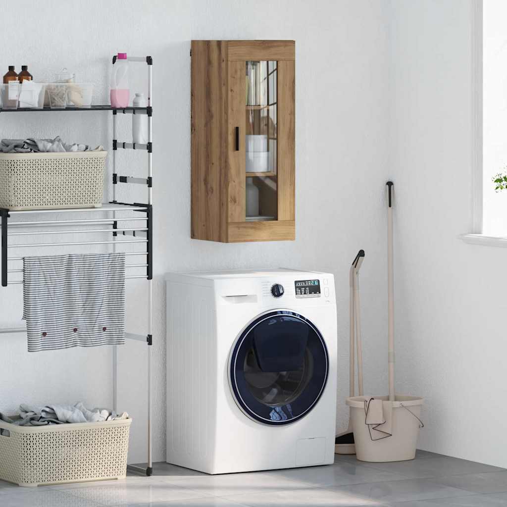 vidaXL Wall Cabinet Artisan Oak 34.5 x 34 x 90 cm