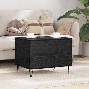 vidaXL Coffee Table Black Oak-Look 60 x 44.5 x 45 cm Engineered Wood