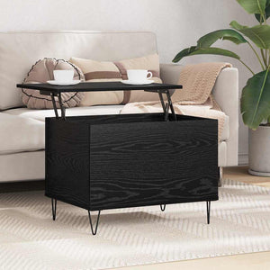 vidaXL Coffee Table Black Oak-Look 60 x 44.5 x 45 cm Engineered Wood
