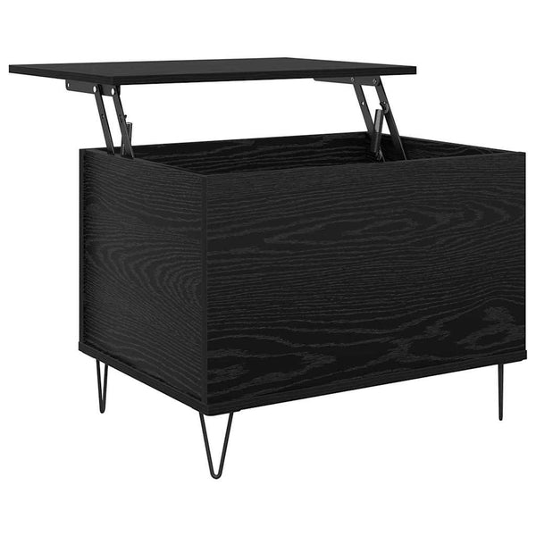vidaXL Coffee Table Black Oak-Look 60 x 44.5 x 45 cm Engineered Wood