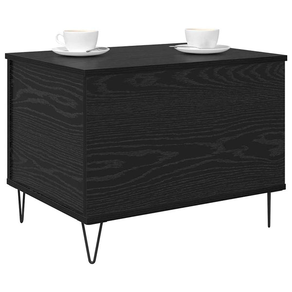 vidaXL Coffee Table Black Oak-Look 60 x 44.5 x 45 cm Engineered Wood