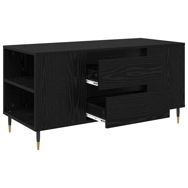 vidaXL Coffee Table Black Oak-Look 102 x 44.5 x 50 cm