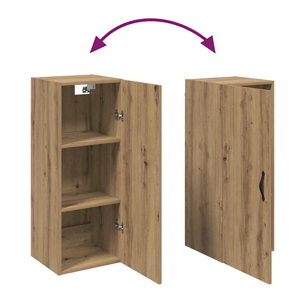 vidaXL Wall Cabinet Artisan Oak 34.5 x 34 x 90 cm Engineered Wood
