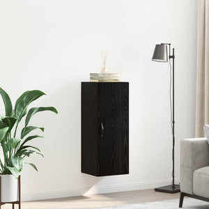 vidaXL Wall Cabinet Black Oak Look 34.5 x 34 x 90 cm