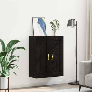 vidaXL Wall Cabinet Black Oak Look 69.5 x 34 x 90 cm
