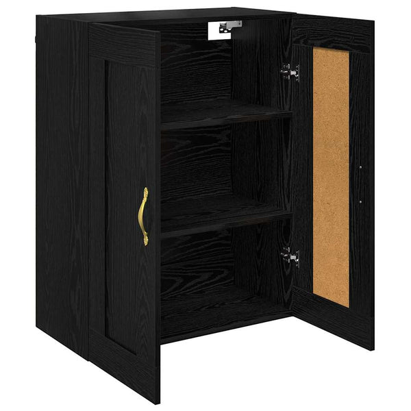 vidaXL Wall Cabinet Black Oak Look 69.5 x 34 x 90 cm