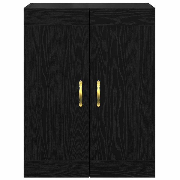 vidaXL Wall Cabinet Black Oak Look 69.5 x 34 x 90 cm