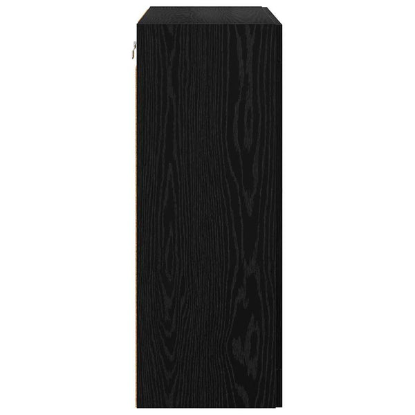vidaXL Wall Cabinet Black Oak Look 69.5 x 34 x 90 cm