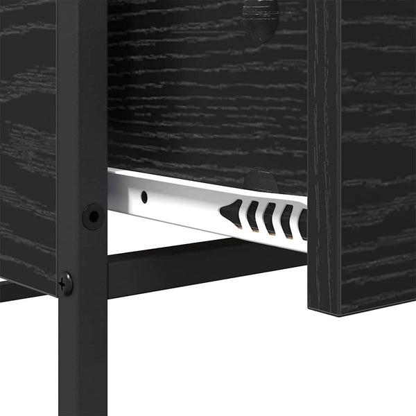 Schwarzer Couchtisch Eichenoptik 100 cm