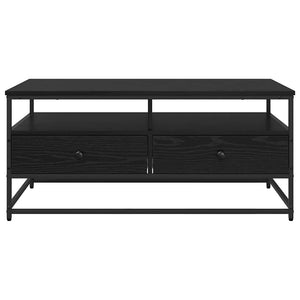 Schwarzer Couchtisch Eichenoptik 100 cm