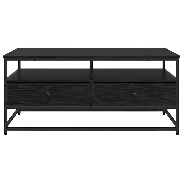 Schwarzer Couchtisch Eichenoptik 100 cm