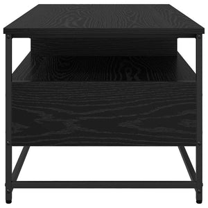 Schwarzer Couchtisch Eichenoptik 100 cm
