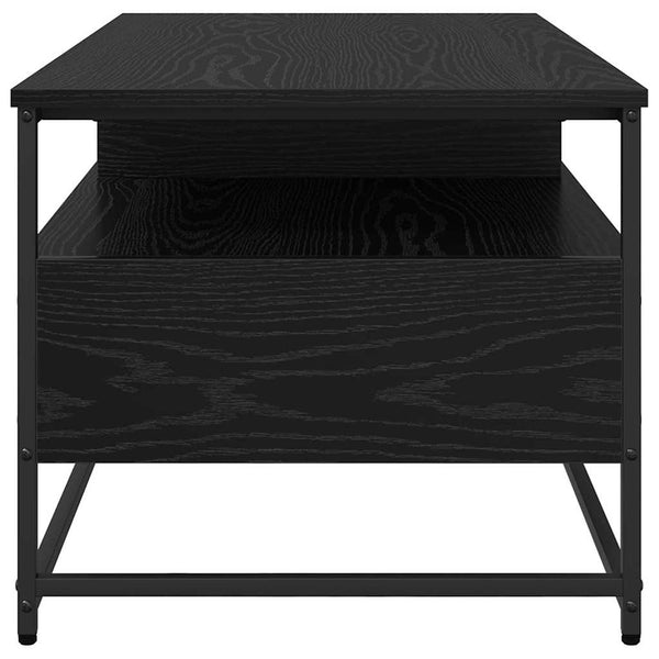 Schwarzer Couchtisch Eichenoptik 100 cm