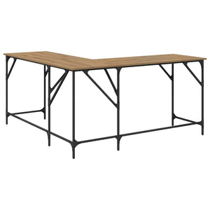vidaXL Corner Desk Artisan Oak 149 x 149 x 75 cm Engineered Wood