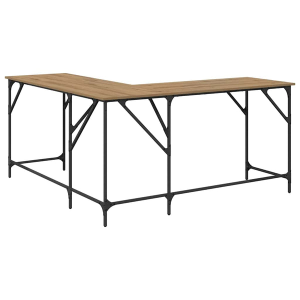 vidaXL Corner Desk Artisan Oak 149 x 149 x 75 cm Engineered Wood