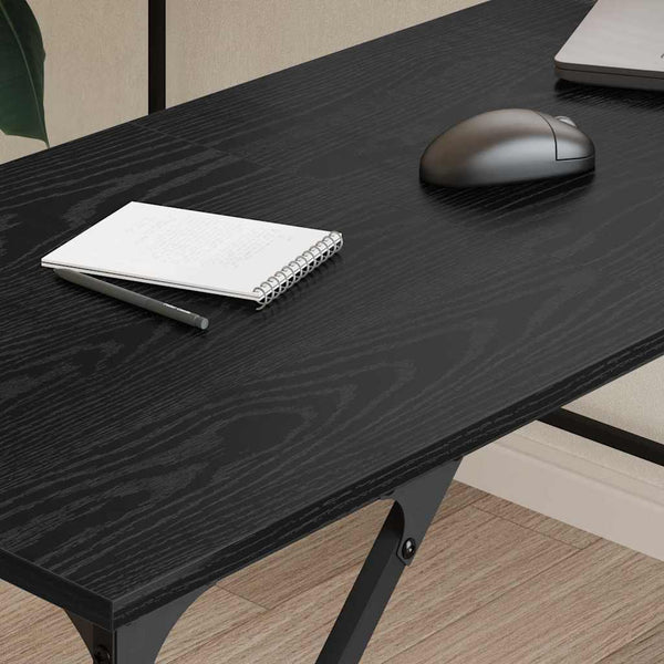 vidaXL Desk Black Oak Look 149 x 149 x 75 cm