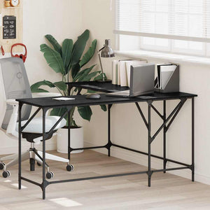 vidaXL Desk Black Oak Look 149 x 149 x 75 cm