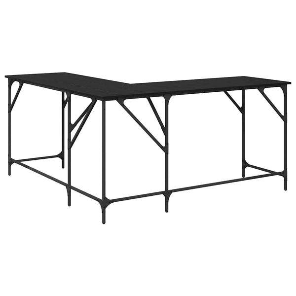 vidaXL Desk Black Oak Look 149 x 149 x 75 cm