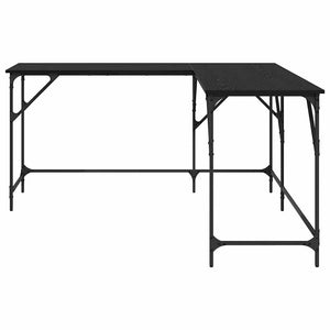 vidaXL Desk Black Oak Look 149 x 149 x 75 cm