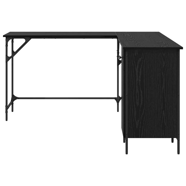 vidaXL Desk Black Oak Look 141 x 141 x 75 cm