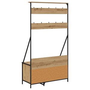 vidaXL Garment Rack Artisan Oak 100 x 41 x 184 cm Engineered Wood
