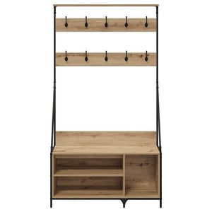 vidaXL Garment Rack Artisan Oak 100 x 41 x 184 cm Engineered Wood