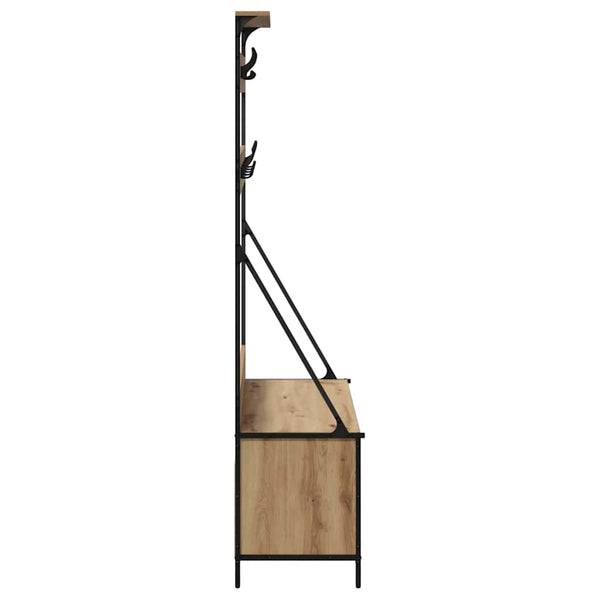 vidaXL Garment Rack Artisan Oak 100 x 41 x 184 cm Engineered Wood