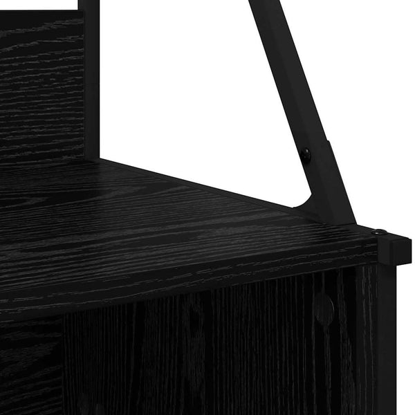 vidaXL Clothes Rack with Shelf Black Oak Effect 100 x 41 x 184 cm