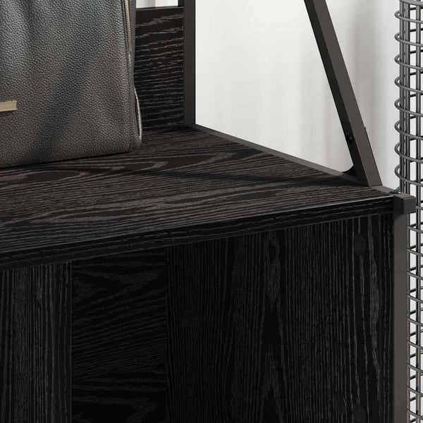 vidaXL Clothes Rack with Shelf Black Oak Effect 100 x 41 x 184 cm