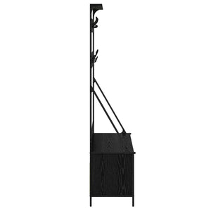 vidaXL Clothes Rack with Shelf Black Oak Effect 100 x 41 x 184 cm
