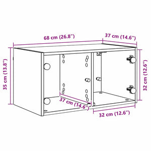 vidaXL Wall Cabinets 2 pcs Artisan Oak 68 x 37 x 35 cm Engineered Wood