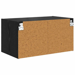vidaXL Wall Cabinets 2 pcs Black Oak Look 68 x 37 x 35 cm