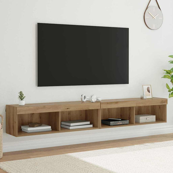 LED TV-Schrank Set Artisan Eiche