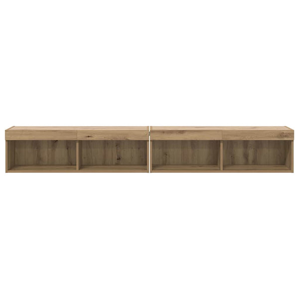 LED TV-Schrank Set Artisan Eiche