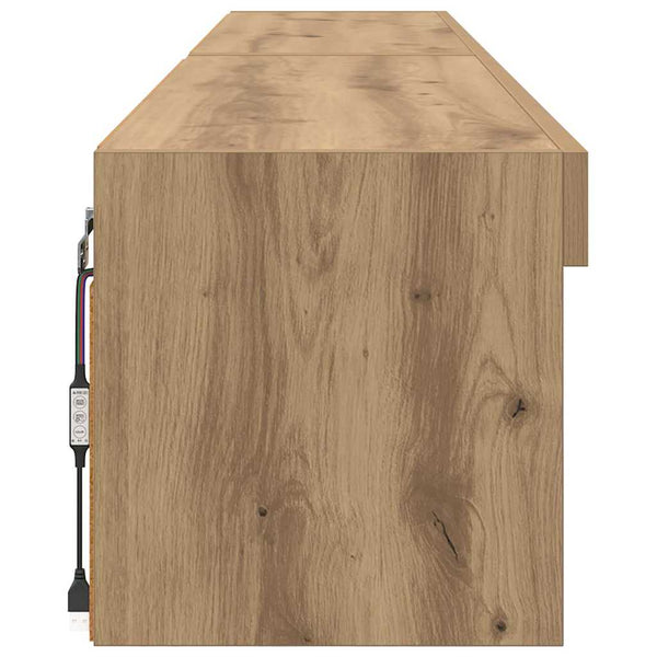 LED TV-Schrank Set Artisan Eiche