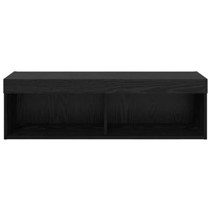 TV-Wandschrank mit LED, Schwarz Eiche