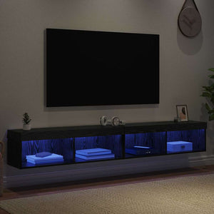 TV-Schrank Set 2tlg. Schwarz Eiche Optik 100cm