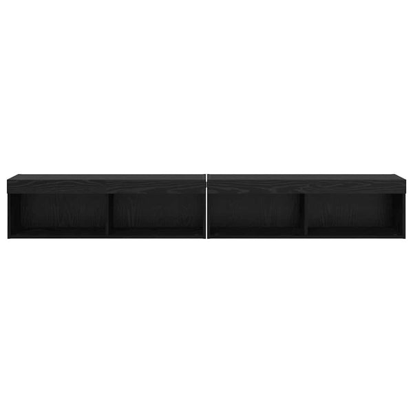 TV-Schrank Set 2tlg. Schwarz Eiche Optik 100cm
