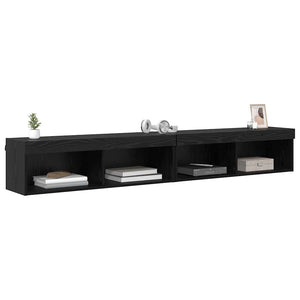 TV-Schrank Set 2tlg. Schwarz Eiche Optik 100cm