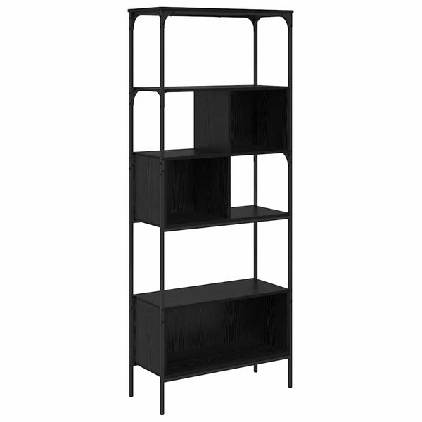 Bücherregal Schwarz Eichen-Optik 188,5 cm