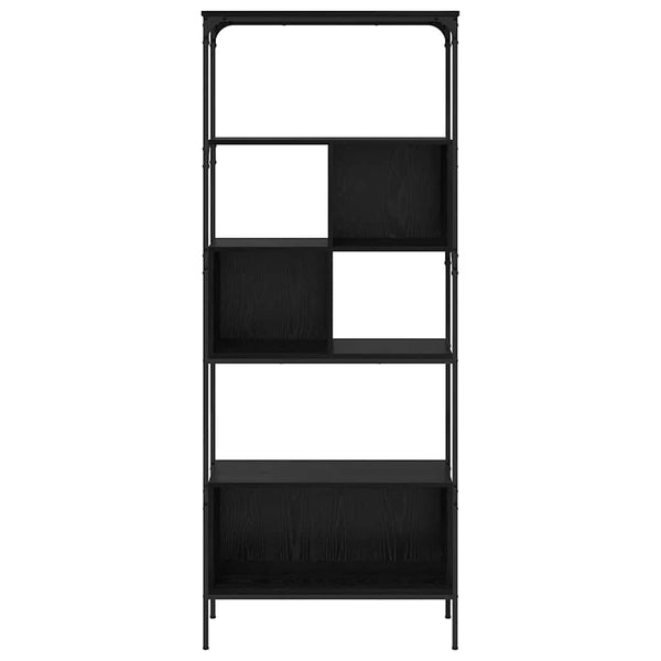 Bücherregal Schwarz Eichen-Optik 188,5 cm