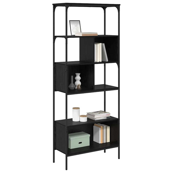 Bücherregal Schwarz Eichen-Optik 188,5 cm