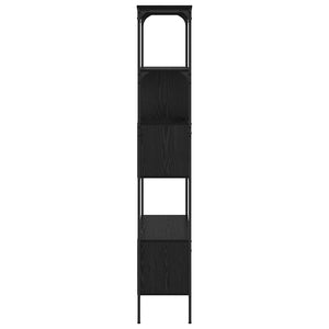 Bücherregal Schwarz Eichen-Optik 188,5 cm