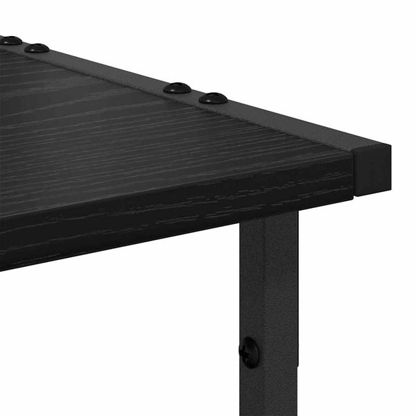 Druckerständer Schwarz Eichen-Optik