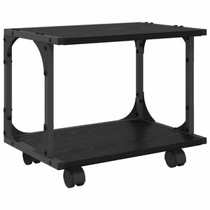 Druckerständer Schwarz Eichen-Optik