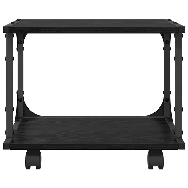Druckerständer Schwarz Eichen-Optik