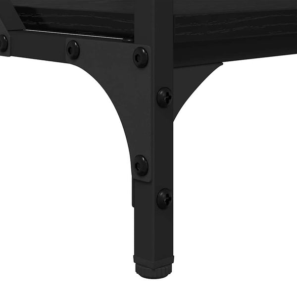 Couchtisch Schwarz Eichenoptik 100x50 cm