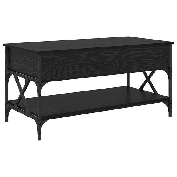 Couchtisch Schwarz Eichenoptik 100x50 cm